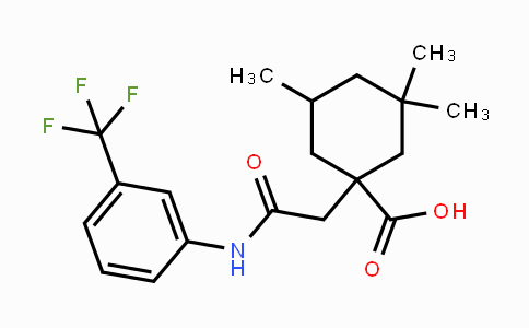 CAS No. 439096-52-3, 3,3,5-Trimethyl-1-{2-oxo-2-[3-(trifluoromethyl)anilino]ethyl}cyclohexanecarboxylic acid