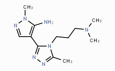 CAS No. 329901-24-8, 4-{4-[3-(Dimethylamino)propyl]-5-methyl-4H-1,2,4-triazol-3-yl}-1-methyl-1H-pyrazol-5-amine