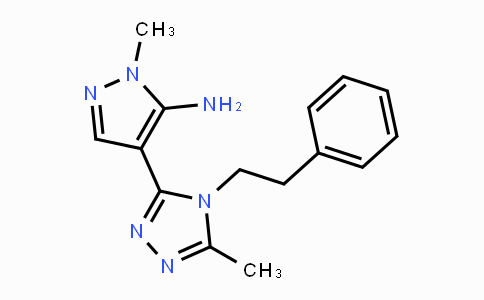 CAS No. 329901-23-7, 1-Methyl-4-(5-methyl-4-phenethyl-4H-1,2,4-triazol-3-yl)-1H-pyrazol-5-amine