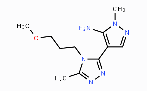 CAS No. 956368-77-7, 4-[4-(3-Methoxypropyl)-5-methyl-4H-1,2,4-triazol-3-yl]-1-methyl-1H-pyrazol-5-amine