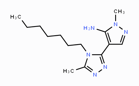 CAS No. 956368-27-7, 4-(4-Heptyl-5-methyl-4H-1,2,4-triazol-3-yl)-1-methyl-1H-pyrazol-5-ylamine