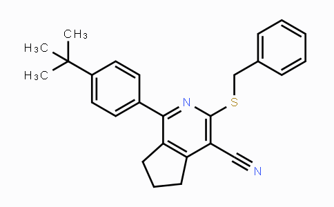 CAS No. 439096-58-9, 3-(Benzylsulfanyl)-1-[4-(tert-butyl)phenyl]-6,7-dihydro-5H-cyclopenta[c]pyridine-4-carbonitrile