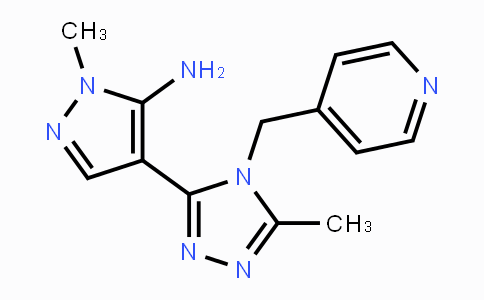 CAS No. 956193-99-0, 1-Methyl-4-[5-methyl-4-(4-pyridinylmethyl)-4H-1,2,4-triazol-3-yl]-1H-pyrazol-5-amine