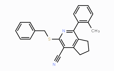 CAS No. 439096-81-8, 3-(Benzylsulfanyl)-1-(2-methylphenyl)-6,7-dihydro-5H-cyclopenta[c]pyridine-4-carbonitrile