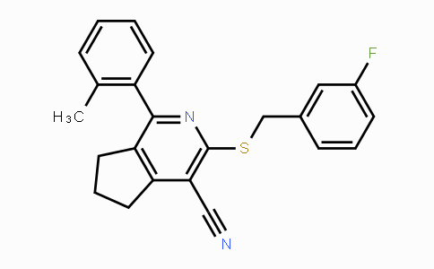 CAS No. 439096-94-3, 3-[(3-Fluorobenzyl)sulfanyl]-1-(2-methylphenyl)-6,7-dihydro-5H-cyclopenta[c]pyridine-4-carbonitrile
