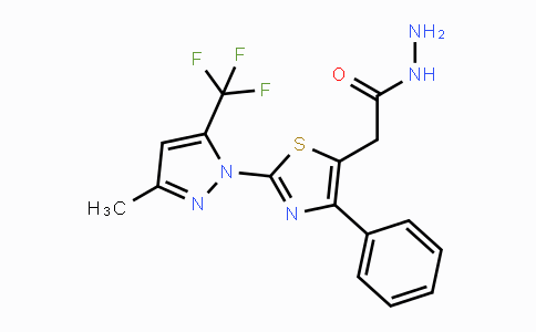 CAS No. 955976-95-1, 2-{2-[3-Methyl-5-(trifluoromethyl)-1H-pyrazol-1-yl]-4-phenyl-1,3-thiazol-5-yl}acetohydrazide