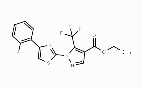 CAS No. 955966-72-0, Ethyl 1-[4-(2-fluorophenyl)-1,3-thiazol-2-yl]-5-(trifluoromethyl)-1H-pyrazole-4-carboxylate