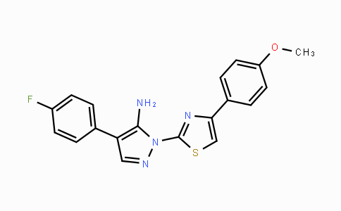 CAS No. 955966-79-7, 4-(4-Fluorophenyl)-1-[4-(4-methoxyphenyl)-1,3-thiazol-2-yl]-1H-pyrazol-5-amine
