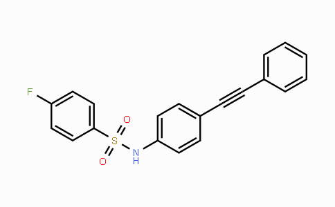 CAS No. 439097-34-4, 4-Fluoro-N-[4-(2-phenylethynyl)phenyl]benzenesulfonamide