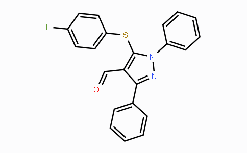 CAS No. 955964-28-0, 5-[(4-Fluorophenyl)sulfanyl]-1,3-diphenyl-1H-pyrazole-4-carbaldehyde