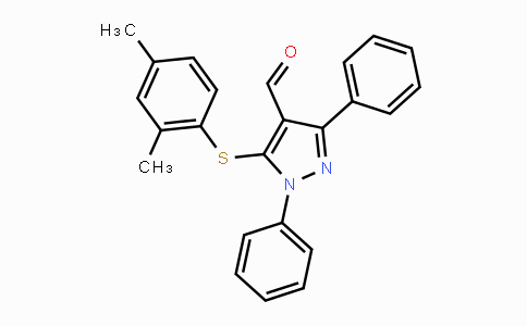 CAS No. 956371-08-7, 5-[(2,4-Dimethylphenyl)sulfanyl]-1,3-diphenyl-1H-pyrazole-4-carbaldehyde