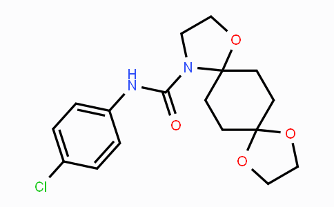 CAS No. 861209-91-8, N-(4-Chlorophenyl)-1,4,9-trioxa-12-azadispiro[4.2.4.2]tetradecane-12-carboxamide