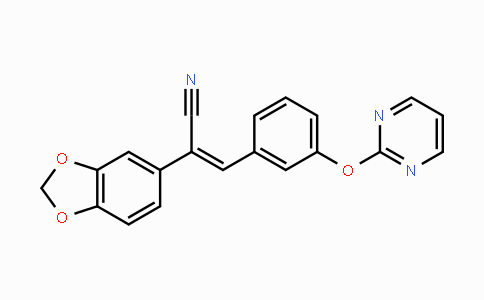 CAS No. 861210-06-2, (Z)-2-(1,3-Benzodioxol-5-yl)-3-[3-(2-pyrimidinyloxy)phenyl]-2-propenenitrile