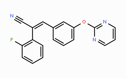 CAS No. 861210-17-5, (E)-2-(2-Fluorophenyl)-3-[3-(2-pyrimidinyloxy)phenyl]-2-propenenitrile