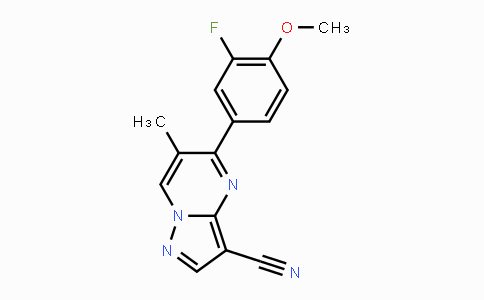 CAS No. 861210-18-6, 5-(3-Fluoro-4-methoxyphenyl)-6-methylpyrazolo[1,5-a]pyrimidine-3-carbonitrile