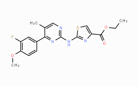 CAS No. 861211-24-7, Ethyl 2-{[4-(3-fluoro-4-methoxyphenyl)-5-methyl-2-pyrimidinyl]amino}-1,3-thiazole-4-carboxylate