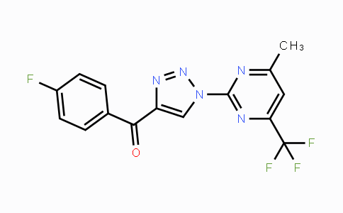 CAS No. 861211-62-3, (4-Fluorophenyl){1-[4-methyl-6-(trifluoromethyl)-2-pyrimidinyl]-1H-1,2,3-triazol-4-yl}methanone