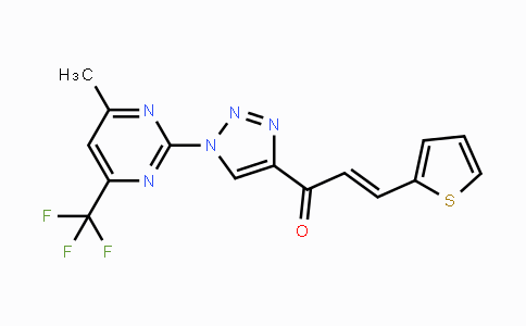 CAS No. 861211-63-4, 1-{1-[4-Methyl-6-(trifluoromethyl)-2-pyrimidinyl]-1H-1,2,3-triazol-4-yl}-3-(2-thienyl)-2-propen-1-one
