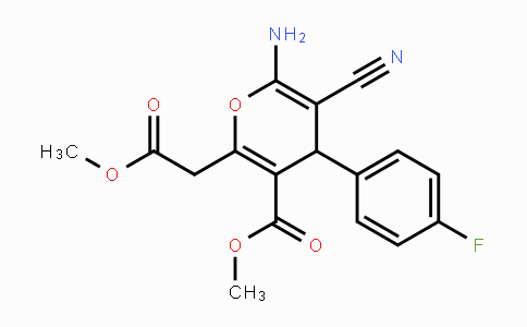 CAS No. 371956-08-0, Methyl 6-amino-5-cyano-4-(4-fluorophenyl)-2-(2-methoxy-2-oxoethyl)-4H-pyran-3-carboxylate