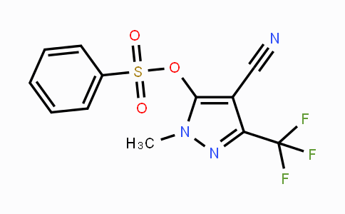 CAS No. 956825-56-2, 4-Cyano-1-methyl-3-(trifluoromethyl)-1H-pyrazol-5-yl benzenesulfonate
