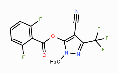 CAS No. 956825-59-5, 4-Cyano-1-methyl-3-(trifluoromethyl)-1H-pyrazol-5-yl 2,6-difluorobenzenecarboxylate