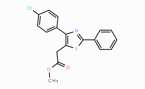 CAS No. 40679-16-1, Methyl 2-[4-(4-chlorophenyl)-2-phenyl-1,3-thiazol-5-yl]acetate