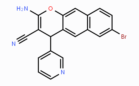 CAS No. 882747-31-1, 2-Amino-7-bromo-4-(3-pyridinyl)-4H-benzo[g]chromene-3-carbonitrile
