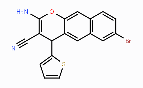 CAS No. 882747-32-2, 2-Amino-7-bromo-4-(2-thienyl)-4H-benzo[g]chromene-3-carbonitrile