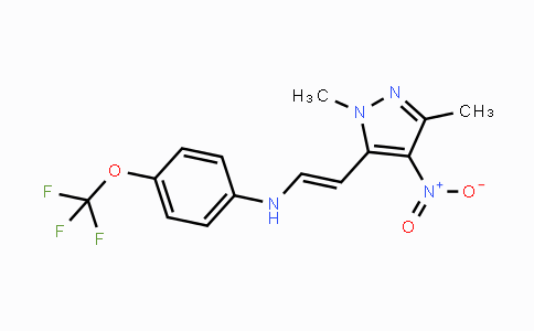 CAS No. 436100-82-2, N-[2-(1,3-Dimethyl-4-nitro-1H-pyrazol-5-yl)vinyl]-4-(trifluoromethoxy)aniline