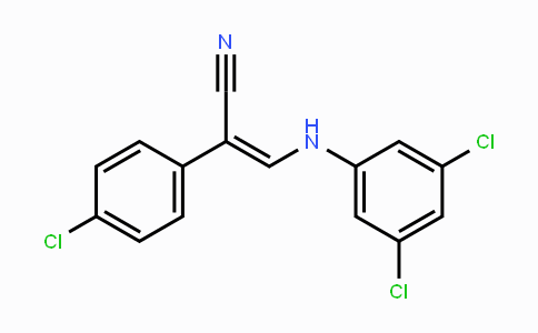 CAS No. 338402-95-2, 2-(4-Chlorophenyl)-3-(3,5-dichloroanilino)acrylonitrile