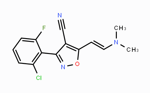 CAS No. 1391943-62-6, 3-(2-Chloro-6-fluorophenyl)-5-[2-(dimethylamino)vinyl]-4-isoxazolecarbonitrile