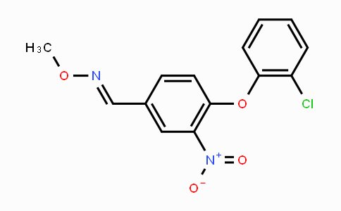 CAS No. 338403-53-5, 4-(2-Chlorophenoxy)-3-nitrobenzenecarbaldehyde O-methyloxime