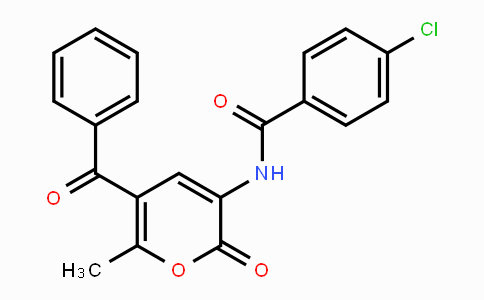 CAS No. 338404-97-0, N-(5-Benzoyl-6-methyl-2-oxo-2H-pyran-3-yl)-4-chlorobenzenecarboxamide