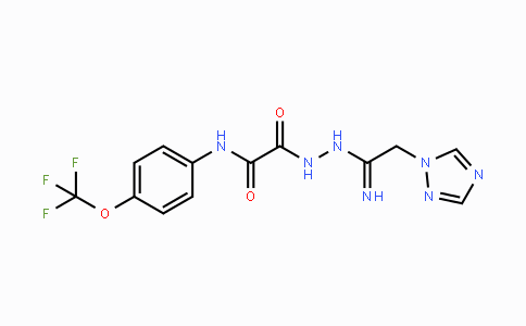 CAS No. 338405-27-9, 2-Oxo-2-{2-[2-(1H-1,2,4-triazol-1-yl)ethanimidoyl]hydrazino}-N-[4-(trifluoromethoxy)phenyl]acetamide