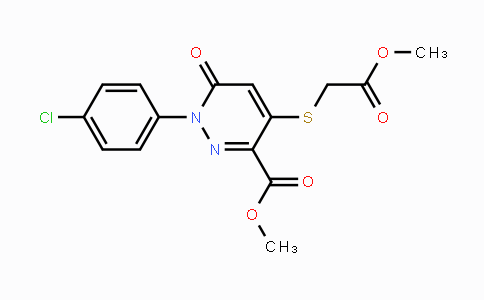 CAS No. 882747-38-8, Methyl 1-(4-chlorophenyl)-4-[(2-methoxy-2-oxoethyl)sulfanyl]-6-oxo-1,6-dihydro-3-pyridazinecarboxylate