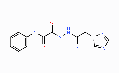 CAS No. 338405-44-0, 2-Oxo-N-phenyl-2-{2-[2-(1H-1,2,4-triazol-1-yl)ethanimidoyl]hydrazino}acetamide