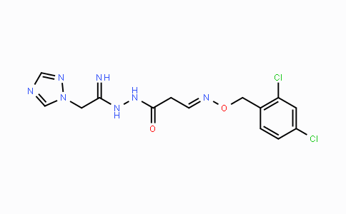 CAS No. 338405-46-2, 3-{[(2,4-Dichlorobenzyl)oxy]imino}-N'-[2-(1H-1,2,4-triazol-1-yl)ethanimidoyl]propanohydrazide