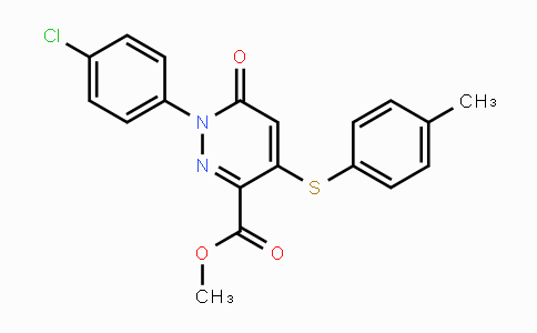 CAS No. 338405-77-9, Methyl 1-(4-chlorophenyl)-4-[(4-methylphenyl)sulfanyl]-6-oxo-1,6-dihydro-3-pyridazinecarboxylate