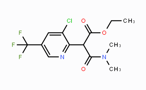 CAS No. 338406-77-2, Ethyl 2-[3-chloro-5-(trifluoromethyl)-2-pyridinyl]-3-(dimethylamino)-3-oxopropanoate