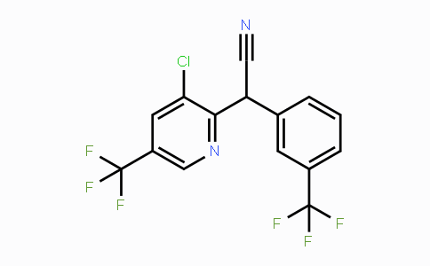 CAS No. 338407-22-0, 2-[3-Chloro-5-(trifluoromethyl)-2-pyridinyl]-2-[3-(trifluoromethyl)phenyl]acetonitrile