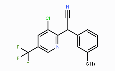CAS No. 338407-69-5, 2-[3-Chloro-5-(trifluoromethyl)-2-pyridinyl]-2-(3-methylphenyl)acetonitrile
