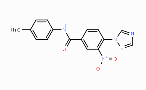 CAS No. 338407-90-2, N-(4-Methylphenyl)-3-nitro-4-(1H-1,2,4-triazol-1-yl)benzenecarboxamide