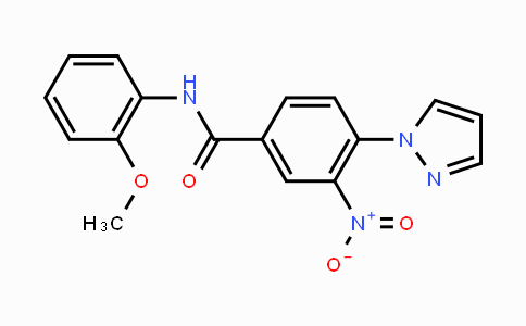 DY117718 | 321553-59-7 | N-(2-Methoxyphenyl)-3-nitro-4-(1H-pyrazol-1-yl)benzenecarboxamide
