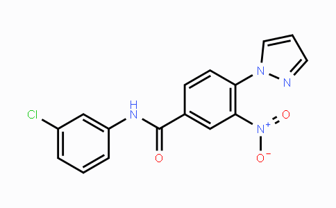 CAS No. 321553-60-0, N-(3-Chlorophenyl)-3-nitro-4-(1H-pyrazol-1-yl)benzenecarboxamide