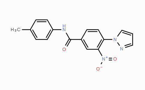 CAS No. 321570-87-0, N-(4-Methylphenyl)-3-nitro-4-(1H-pyrazol-1-yl)benzenecarboxamide