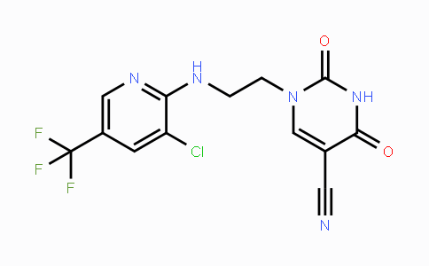 CAS No. 338409-11-3, 1-(2-{[3-Chloro-5-(trifluoromethyl)-2-pyridinyl]amino}ethyl)-2,4-dioxo-1,2,3,4-tetrahydro-5-pyrimidinecarbonitrile