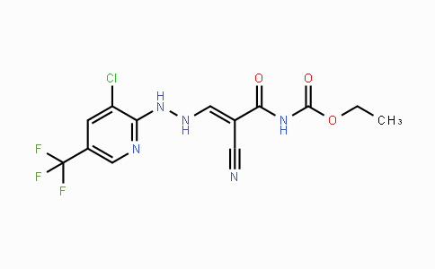 CAS No. 338409-50-0, Ethyl N-(3-{2-[3-chloro-5-(trifluoromethyl)-2-pyridinyl]hydrazino}-2-cyanoacryloyl)carbamate