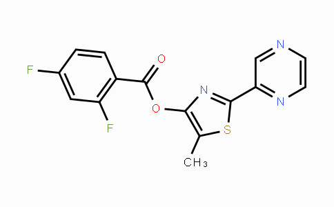 CAS No. 338409-35-1, 5-Methyl-2-(2-pyrazinyl)-1,3-thiazol-4-yl 2,4-difluorobenzenecarboxylate
