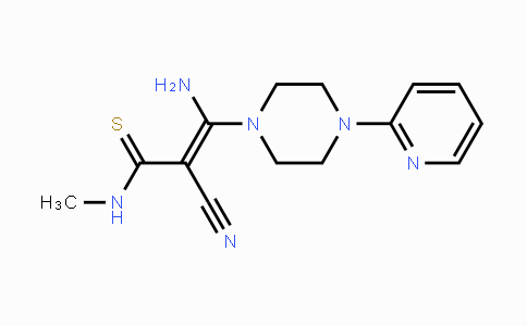 CAS No. 338410-19-8, 3-Amino-2-cyano-N-methyl-3-[4-(2-pyridinyl)piperazino]-2-propenethioamide