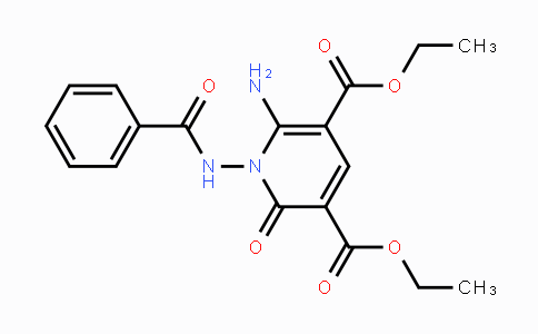 CAS No. 146255-43-8, Diethyl 6-amino-1-(benzoylamino)-2-oxo-1,2-dihydro-3,5-pyridinedicarboxylate